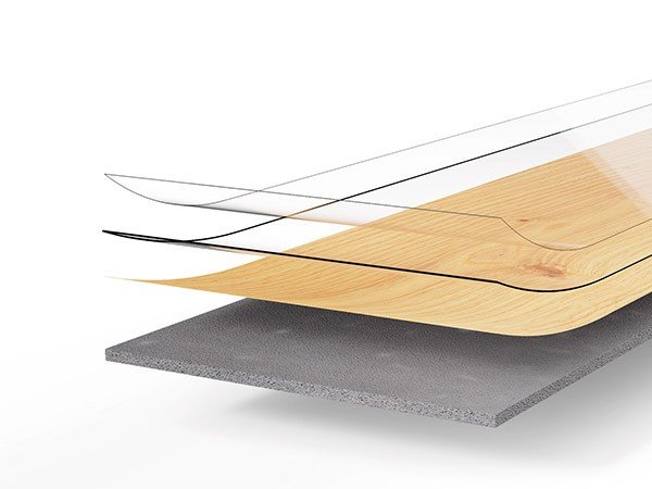 Klijuojamo vinilo Parador lentelės konstrukcija