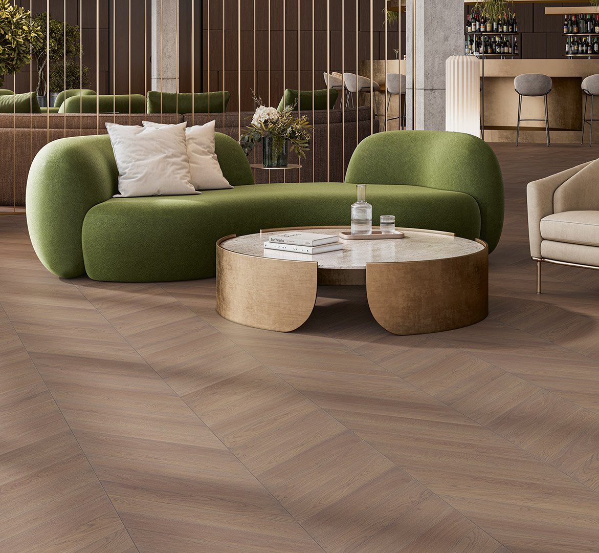 Medinės chevron rašto grindys Parador Chevron Oak Terra 1748486