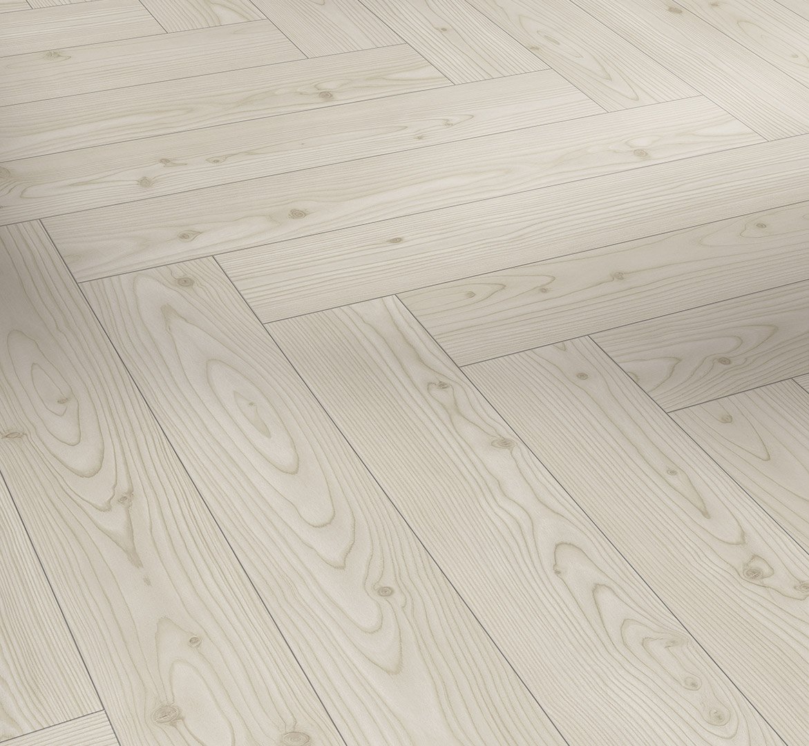 Eglutės (herringbone) rašto laminuotos grindys Parador Larch Yukon white 1748751
