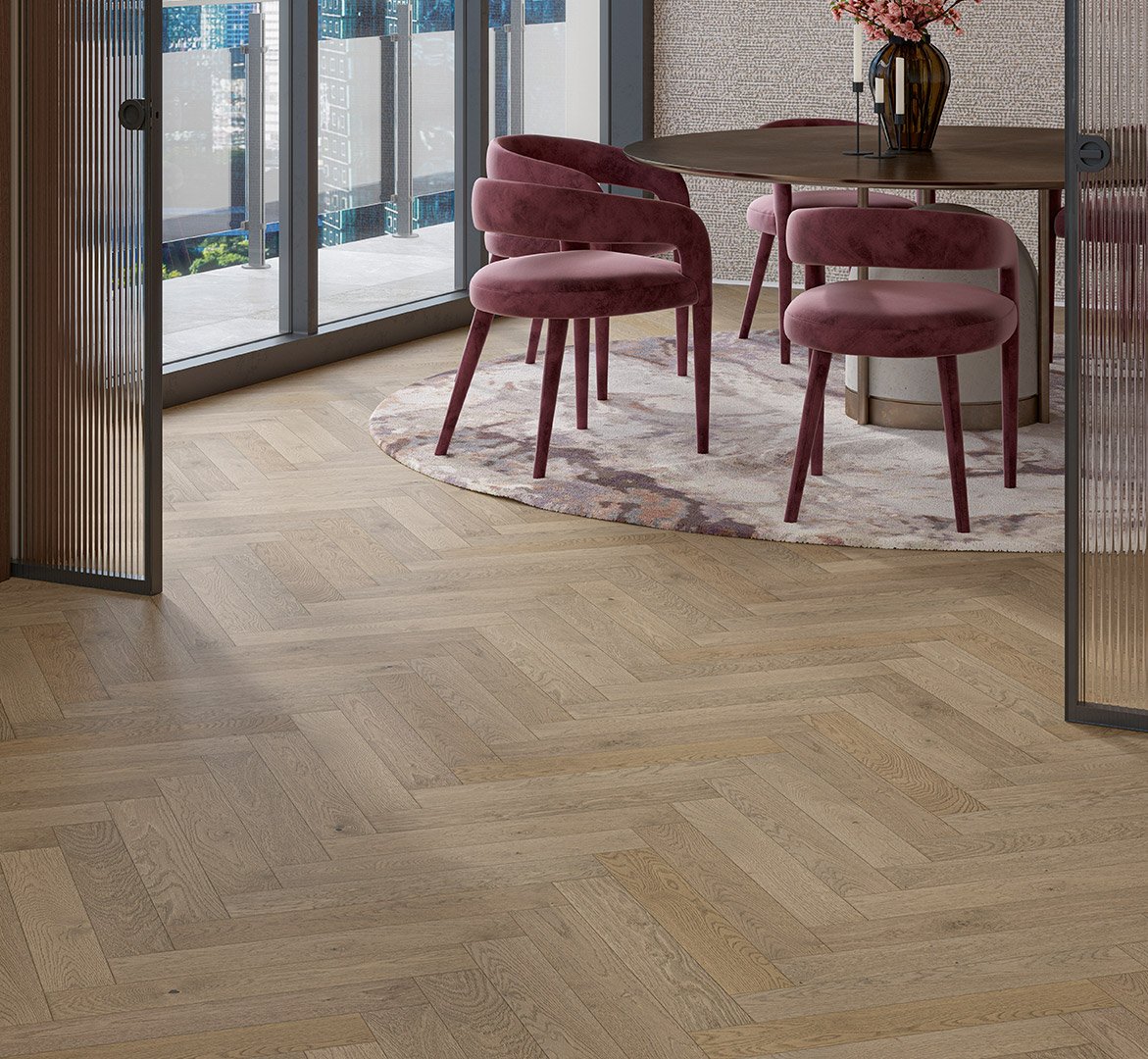 Medinės grindys herringbone Parador Oak Chalet grey 1748885